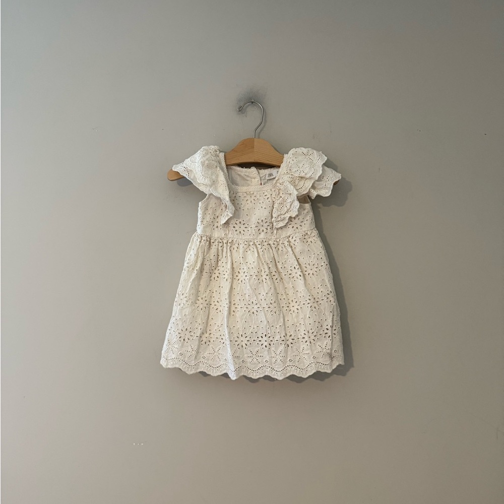 $22 ADD ON Zara dress Cream Eyelet 18-24M H&M Quincy Mae Rylee + cru Jamie kay